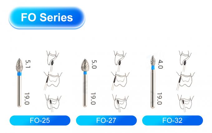 High Speed FG Diamond Bur Dental Flame Shaped Diamond Bur Dental Bit Needle 3