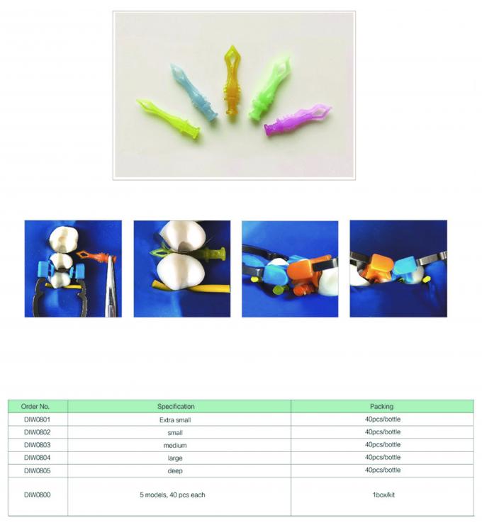 ISO Dental Sectional Matrix System Plastic Matrix Band Diamond Wedges W4 2.0 3