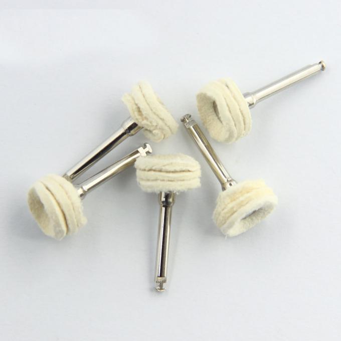 Smart Dental Prophy Brush For Braces Flat Disc Shape Leather Yellow Soft Wheel Shape 0