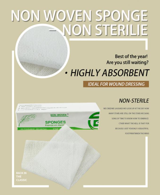 Dental Non Woven Sponge Gauze 2x2 Non Woven Swab Gauze Non Sterile Medical 5cmx5cm 0