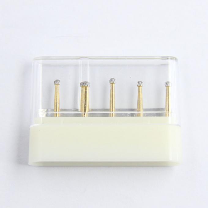 Round Carbide Burs Dental Use Ball End Carbide Burr Finishing Gold 1