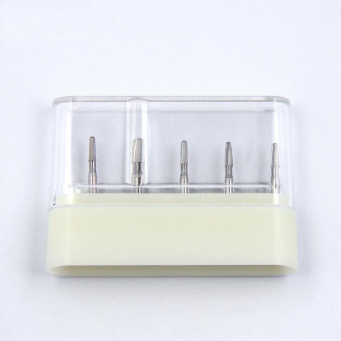 Diamond Dental Tungsten Carbide Burs Dental Needle Round Taper Plain Cut Head 1