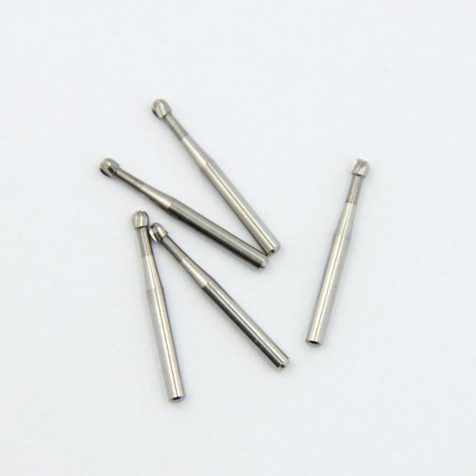 Small Dental Carbide Bur Short Tapered Diamond Bur Ball Plain Cut Head 0