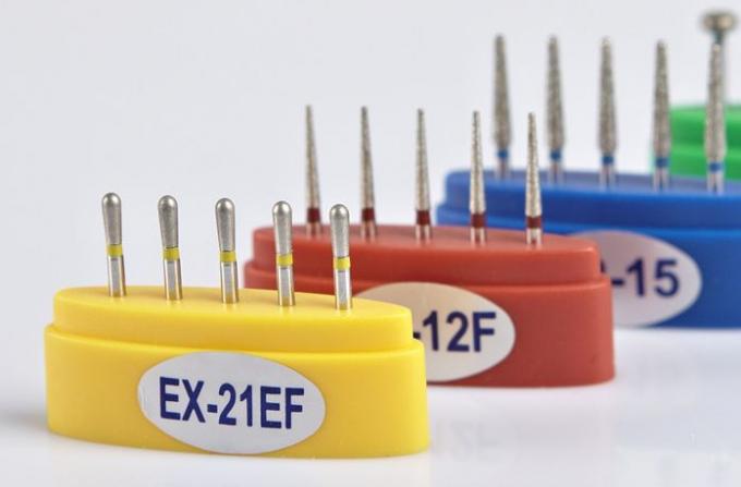 Dental Diamond Polishing Fine Burs 1.595mm Shank High Speed Negotiable Package 4