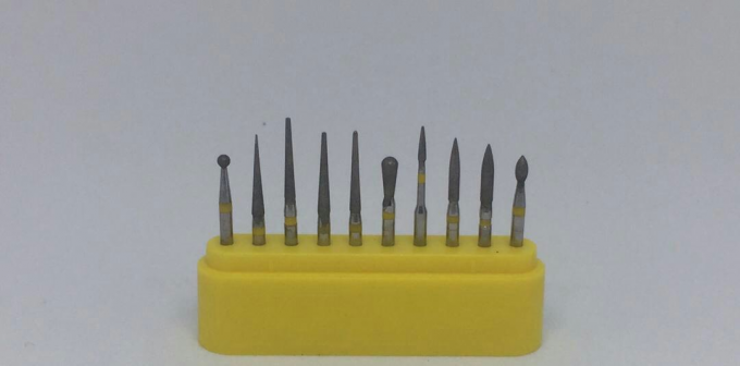 Dental Diamond Polishing Fine Burs 1.595mm Shank High Speed Negotiable Package 5