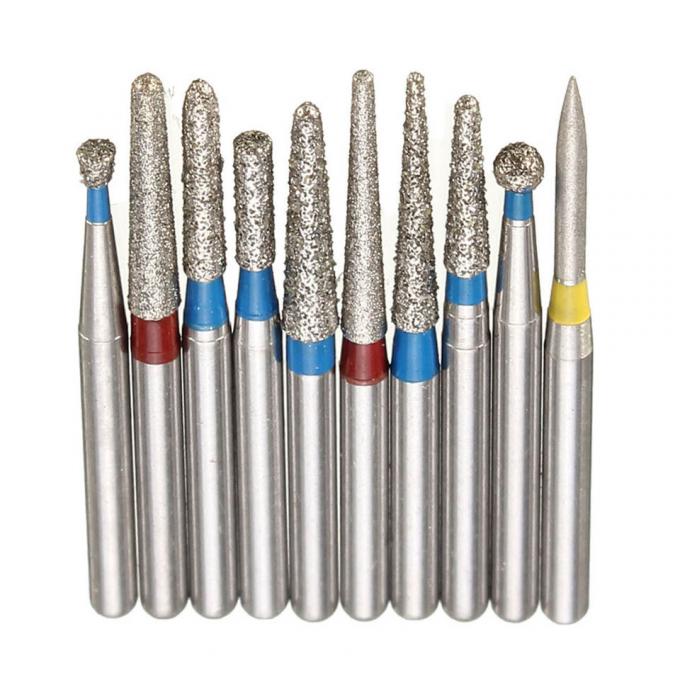 Grinding And Polishing FG Diamond Burs 1.60mm Diameter With Electroplated SS Handle 2