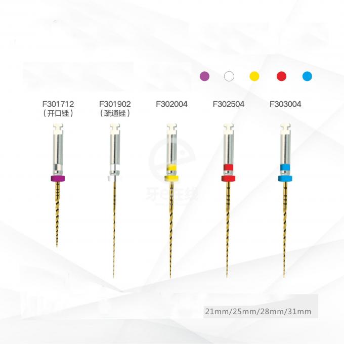 Dental Root Canal Rotary Files Reamer Instruments F Gold Both Taper 4 Taper 6 0
