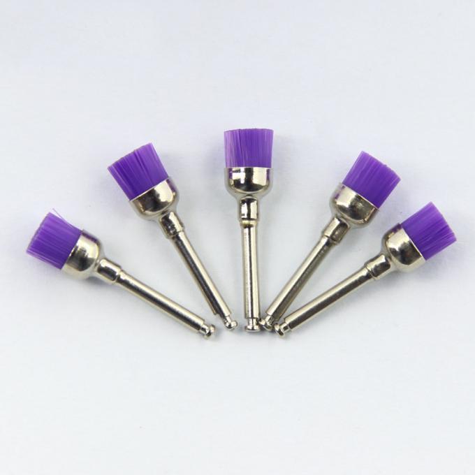 OEM Dental Cleaning Prophy Brush Cup Shape Soft Colorful Nylon Latch Style Handle 4