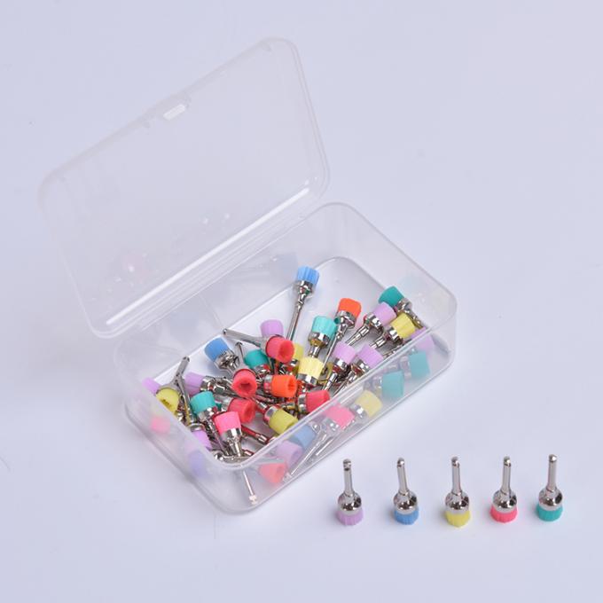 OEM Dental Cleaning Prophy Brush Cup Shape Soft Colorful Nylon Latch Style Handle 5