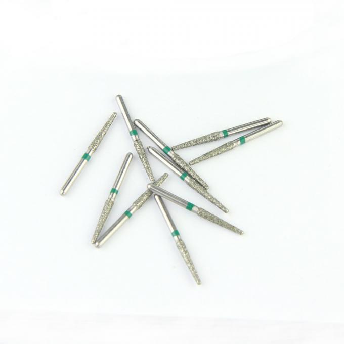 TF Series Flat Cone Taper Head Dental FG Diamond Bur Grinding Tools With Electroplated SS Handle 3