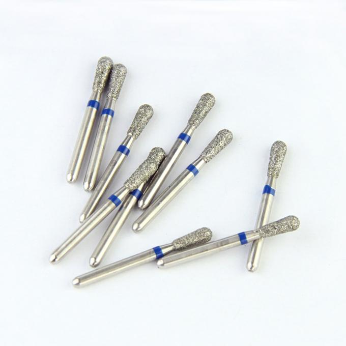 Teeth Cutting Fg Diamond Burs With Electroplated Diamond Grits SS Handle EX Series Pear Shape Head 0