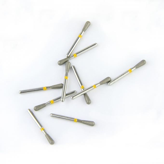 Teeth Cutting Fg Diamond Burs With Electroplated Diamond Grits SS Handle EX Series Pear Shape Head 1