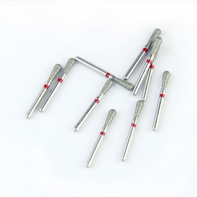 Teeth Cutting Fg Diamond Burs With Electroplated Diamond Grits SS Handle EX Series Pear Shape Head 2