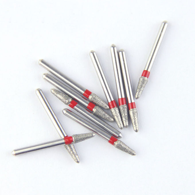 Dental Diamond Polishing Fine Burs 1.595mm Shank High Speed Negotiable Package 2